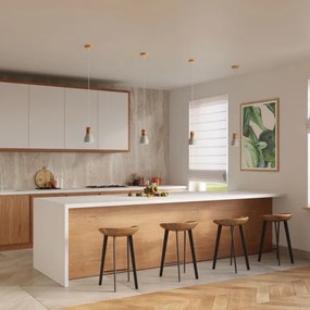 Sollux SL.0964 - Lampadario a sospensione con filo QUBIC 1xE27/60W/230V calcestruzzo/legno grigio