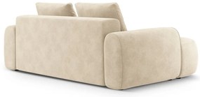 Divano beige con rivestimento in velluto 200 cm Linz – Cosmopolitan Design