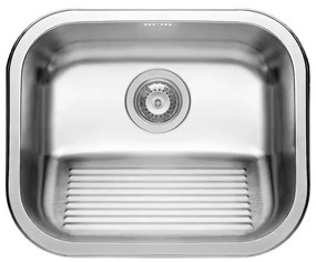 Lavello sottotop 1 vasca PYRAMIS Laundry inox L 45 x L 55 cm argento