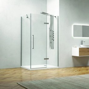 Box doccia 130x90 anta battente vetro anticalcare 8mm altezza 200h KT5000 - KAMALU