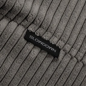 Puof a sacco viola con rivestimento in velluto a coste Lounge – SLOWDOWN