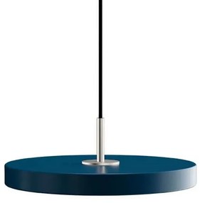 Asteria Mini Lampada a Sospensione Blu Petrolio/Top Acciaio - UMAGE