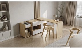 Tavolo da lavoro con piano in rovere 48x159 cm Tango - TemaHome