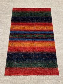 Loribaft Tappeto persiano 80x130 Verde (Iran) Annodato A Mano