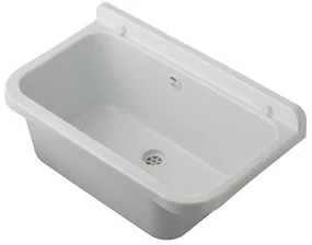 Pilozzo a muro 55x34 cm per esterno in resina bianca marmorizzata