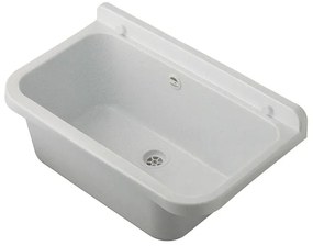Pilozzo a muro 55x34 cm per esterno in resina bianca marmorizzata