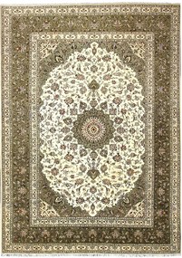 Kashan Tappeto persiano 350x250 Beige (Iran) Annodato A Mano