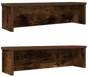Scaffali Da Cucina Impilabili 2 Pz Rovere Fumo 60x15x16 Cm /