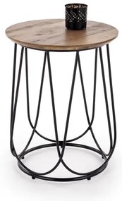 Tavolino NUBIRA 51x40 cm nero/noce