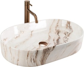Lavabo da appoggio Rea Nadia 60 Marrone
