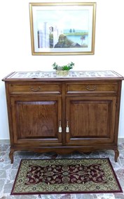 Credenza da 145 cm classica in legno  noce lucido