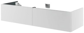 Mobile da bagno sospeso sotto lavabo L 150 x H 32 x P 48 cm bianco laccato, 2 cassetti SENSEA Neo