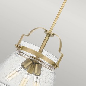 Lampadario Contemporaneo Wimberley Acciaio Ottone Antico 3 Luci E27