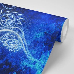 Carta da parati – Disegno straordinario blu