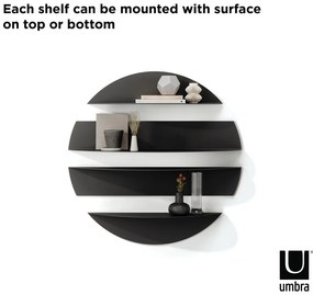 Set di 4 mensole in metallo nero da 76 cm Solis - Umbra