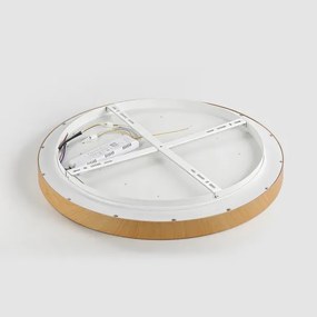 Brilagi-LED Lampada dimmerabile GLASS POOL DOUBLE LED/48W/230V 40 cm finitura legno + telecomando