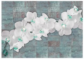 Fotomurale  Orchids with pearls  Colore Grigio, Dimensioni e Misure 150x105