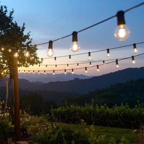 Brilagi - Catena decorativa LED da esterno GIRLANDA 10xE12 8m nera IP44 bianco caldo