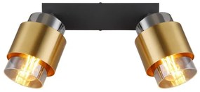 Globo 15560-2 - Faretto MILLEY 2xE27/40W/230V nero/ottone