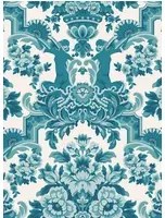 Cole & Son Carta da parati Lola - Petrol Blues on White