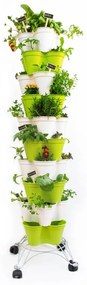 Vaso per piante e fiori POTY L Kit Bundle in polipropilene verde oliva H 141 cm L 36.5 x