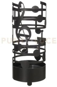 Porta ombrelli note musicali nero in ferro diametro23cmxaltezzadi54cm