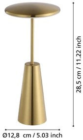 Eglo 900923 - Lampada LED dimmerabile da esterno PICCOLA 2,8W/5V 5200mAh IP54 oro