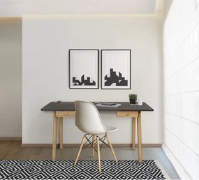 Scrivania con effetto rovere 70x140 cm Nice – Woodman