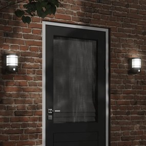 Applique Per Esterno Con Sensore 2 Pz Nere İn Acciaio Inox /