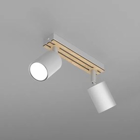 Faretto TERRA 2xGU10/8W/230V bianco/quercia