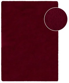 Tappeto in pelliccia sintetica bordeaux 160x230 cm Ivy Luxury Fur - Flair Rugs