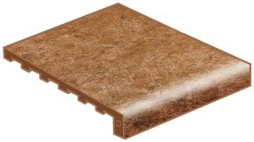 Piastrella coprigradino per scale Cusna rosso mattone L 35 x H 4 cm, Sp. 12 mm 8 pezzi