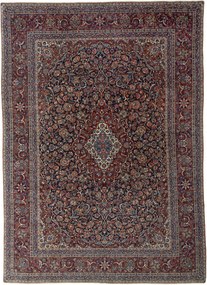Kashan Tappeto persiano 270x380 Blu (Iran) Annodato A Mano
