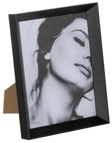Cornice Portafoto Nero Legno Cristallo 17 x 2,5 x 22 cm