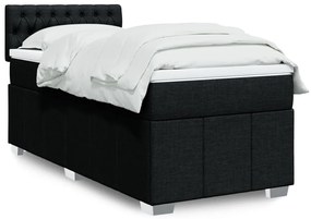 Giroletto A Molle Con Materasso Nero 90x190 Cm İn Tessuto /