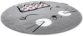 Tappeto PETIT CAT GATTO CORONA cerchio grigio