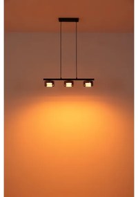 Globo 16055-3HS - Lampadario LED a sospensione con filo HIGGINS 3xGX53/6W/230V fumé/nero