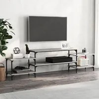 Mobile Porta TV Grigio Sonoma 197x35x52 cm in Legno Multistratocod mxl 103302