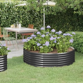 Letto Da Giardino İn Acciaio A Polvere 140x140x36 Cm Antracite /