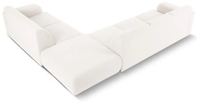 Divano angolare bianco in tessuto bouclé (angolo destro) Molino - Micadoni Home