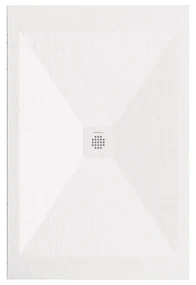 Piatto Doccia 90x200 Effetto Pietra Duplach "Sorty" Bianco