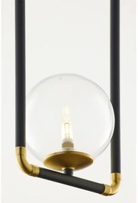 Jupiter 2023 - Lampadario a sospensione con filo ZAFRA 1xG9/10W/230V nero/oro/limpido