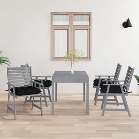 Sedie pranzo per esterni con cuscini 4 pz legno massello acacia