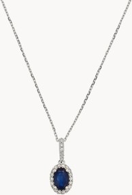 Collana con diamanti e zaffiri Courtoisie, 0,09 carati