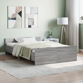 Giroletto Con Testiera E Pediera Grigio Sonoma 120x200 Cm /