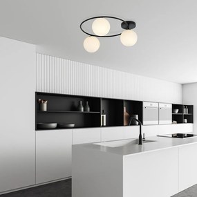 Lampada da soffitto in acciaio SOPRA 3 da interno 3xE14