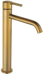 Rubinetto per lavabo getto laminare cristallino Baleno oro spazzolato JACUZZI RUBINETTERIA