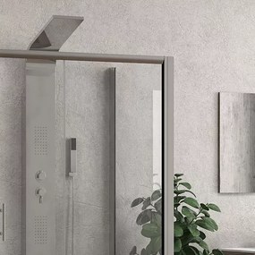 Box doccia tre lati 70x70x70 doppio scorrevole vetro trasparente anticalcare KF1000 - KAMALU