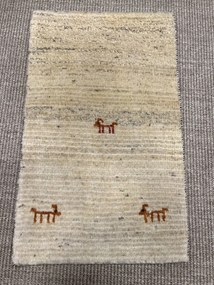 Gabbeh Tappeto 60x40 Beige (Iran) Annodato A Mano