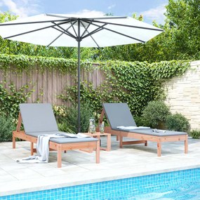 Lettini Con Tavolino 2 Pz İn Legno Massello Di Douglas /